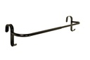 Support de couvertures, Noir, Longueur ajustable 73-107cm (Deckenstangenhalter VERST. 1fach)