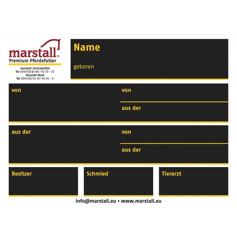 Zuchttafel Marstall