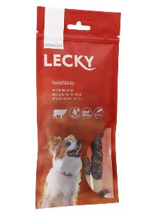 [e.sch.45281] TwistSticks mit Rinderlunge, 4er Pack (Unité(s)) 