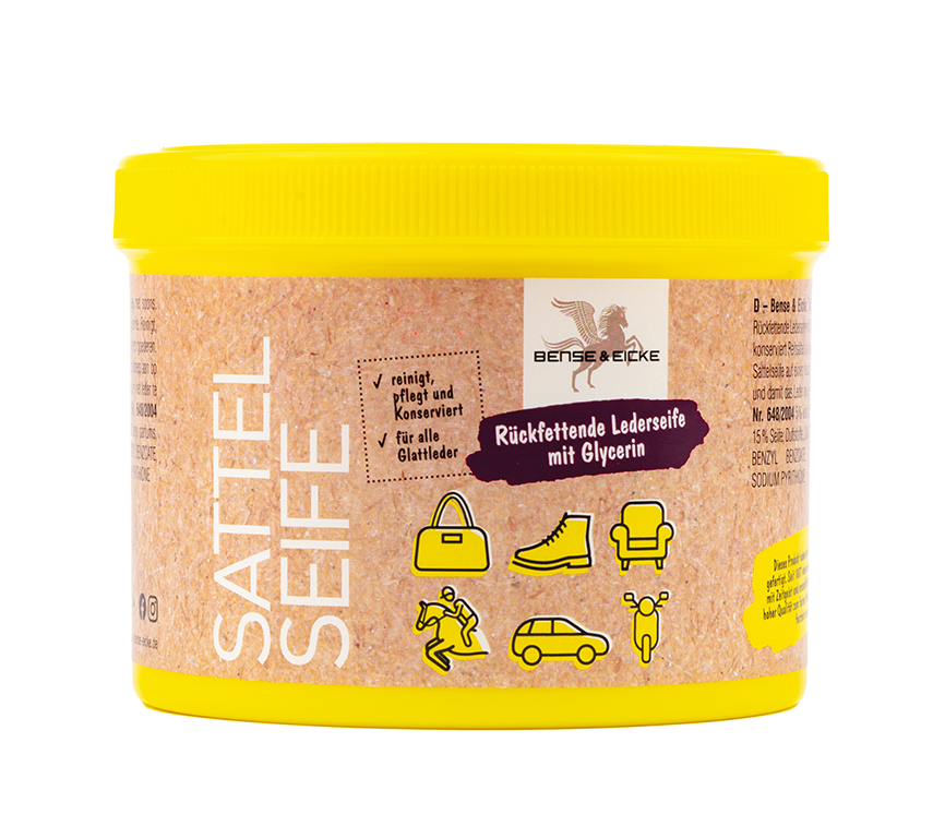 B&E Sattelseife mit Schwamm (250 ml) 