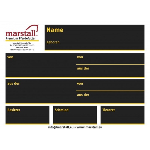 [9007871] Zuchttafel Marstall